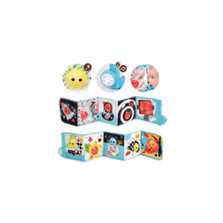 Yookidoo First Soft Cloth Baby Book - Lights and Music ( 0 to 12 months). Essential Toy for Infant and Newborn's Playmats Promotes Sensory D