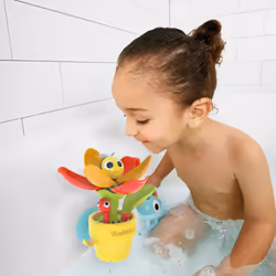 Peek-a-Bee Tub Flower: Pour, Play, and Make Flowers Bloom! Perfect Water Toy for Baby and Kids Bathtime ! No Batteries Required, Perfect for Toddlers