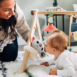 Tiny Love Luxe Developmental Gymini Baby Activity Mat Wooden Toy Arch 0m +, Boho Chic - Additional view 4