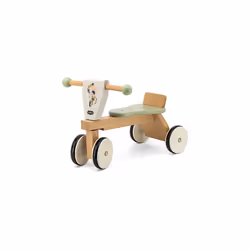 Wooden Baby Trike, Ride On Trike, Baby Balance Bike, Rubber Coated Wheels, Supports Motor Skills, Cognitive Development, Comf ...