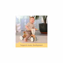 Wooden Baby Trike, Ride On Trike, Baby Balance Bike, Rubber Coated Wheels, Supports Motor Skills, Cognitive Development, Comfortable Natural Design,