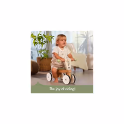 Wooden Baby Trike, Ride On Trike, Baby Balance Bike, Rubber Coated Wheels, Supports Motor Skills, Cognitive Development, Comfortable Natural Design,