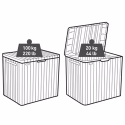 Keter Plastic Garden Storage Box | 113L Capacity Outside Storage Box - Additional view 7