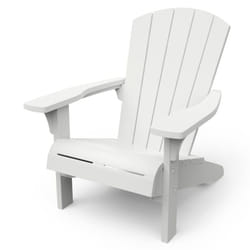Keter Adirondack Chair Troy White Outdoor Lawn Patio Curveback Classic Seat