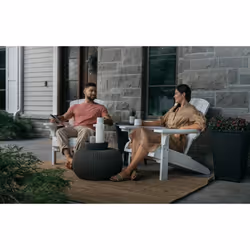 Keter Alpine Adirondack outdoor chair Lounge, Terrace Hard seat Hard backrest Plastic White