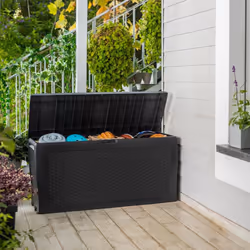 Keter Storage Box Samoa 270L Anthracite Outdoor Garden Patio Cushion Shed Box