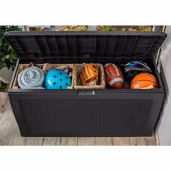 Keter Storage Box Samoa 270L Anthracite Outdoor Garden Patio Cushion Shed Box