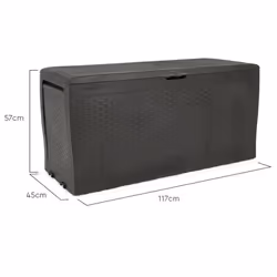 Keter Storage Box Samoa 270L Anthracite Outdoor Garden Patio Cushion Shed Box - Additional view 5