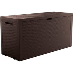 Outdoor Plastic Garden Storage Box Emily Keter Chest Brown