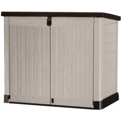 Store It Out Pro Outdoor Storage Shed, 145.5 x 82 x 123cm Beige/Brown