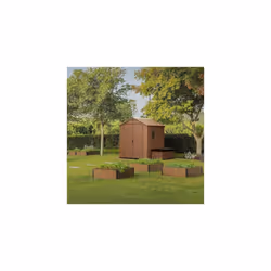 Keter Darwin 380L Outdoor Garden Furniture Storage Box Brown Evotech+ Wood Look and Feel | Fade Free | All Weather Resistant | Safe and Secure