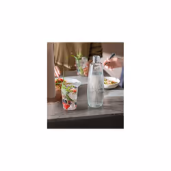 Duo Stylish 1L glass Carafe. Refilable carafe for carbonated drinks. Dishwasher Safe. Only Compatible with SodaStream's Duo Sparkling Water Maker,