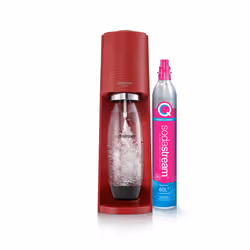 SodaStream TERRAR, Red, 134 mm, 195 mm, 428 mm, 1 L, Glass