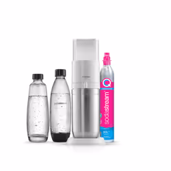 SodaStream Duo, Stainless steel, White, 1 L, 60 L