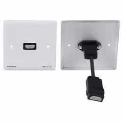 Kramer Electronics WP-H1M(WP-HDMI1M)/EU/GB(W), HDMI, Europe, United Kingdom, Wall, White, 80 mm, 40 mm