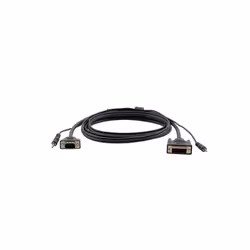 Kramer Electronics 3.0m, DVI-I/3.5mm - VGA/3.5mm, 3 m, DVI-I, VGA (D-Sub) + 3.5mm, Male, Male, Black