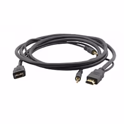 Kramer Electronics C-MHMA/MHMA, 7.6 m, HDMI + 3.5mm, HDMI + 3.5mm, 1920 x 1200 pixels, Black