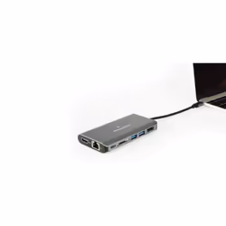 Kramer Electronics KDock-3 Wired USB 3.2 Gen 1 (3.1 Gen 1) Type-C Black, Silver