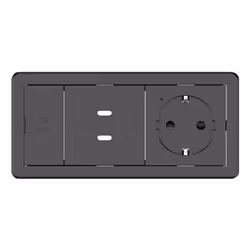 Kramer Electronics T-IN2-REC1(B), Black, Screwless, Any brand, Matte, Faceplate, 0 - 40 °C
