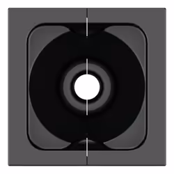 Kramer Electronics MCP–1(B), Black, Screwless, Any brand, Matte, Faceplate, 50 mm
