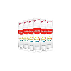 Colgate Total Original Toothpaste Pump, 6 x 100 ml - Stronger 24-hour bacterial defence* - Unique dual zinc antibacterial technology - 8 benefits for