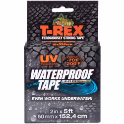 T Rex Tape Waterproof Tape 48mm x 1.52cm R Flex Technology. A strong tape that works underwater, seals and repairs leaks, Bla ...