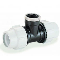 Plasson Compression MDPE Female 90 Branch Tee - 25mm x 25mm x 1/2" BSP