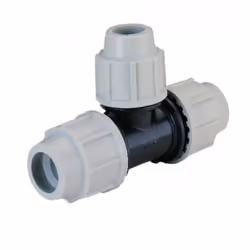 Plasson Compression MDPE 90 Reducing Tee - 25mm x 25mm x 20mm