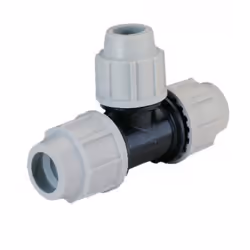 Plasson Compression MDPE 90 Reducing Tee - 50mm x 50mm x 32mm