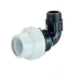 Plasson Compression MDPE Male 90 Elbow - 25mm x 1" BSP