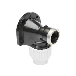 Plasson Compression MDPE Plastic Wall Plate Elbow - 20mm x 1/2" BSP