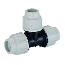 Plasson Compression MDPE 90 Equal Tee - 25mm