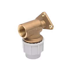 Plasson Compression Brass Wall Plate Elbow - 20mm x 1/2" BSP
