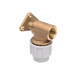 Plasson Compression Brass Wall Plate Elbow - 25mm x 3/4" BSP