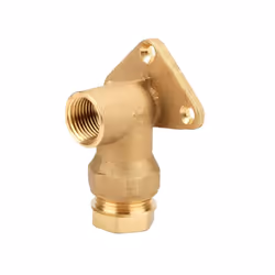 Plasson Brass Compression Wall Plate Elbow - 20mm x 1/2" BSP