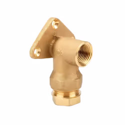 Plasson Brass Compression Wall Plate Elbow - 25mm x 3/4" BSP