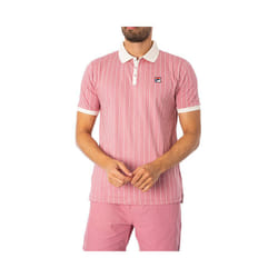 FILA Mens Polo Shirt Short Sleeve - Pink, S