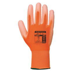 Portwest A120O1RL PU Palm Glove, Regular, Size: Large, Orange