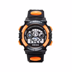 Kids Digital Watch Luminous Alarm Watch for Boys Girls - style1orange