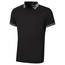 J.Lindeberg Mens Austin Regular Fit Fast Dry Soft Golf Polo Shirt - S, Black