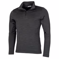 J.Lindeberg Mens Destry Zip Mid Layer Breathable Golf Sweater - M, Black Melange