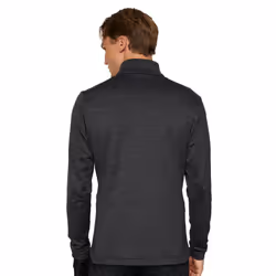 J.Lindeberg Mens Destry Zip Mid Layer Breathable Golf Sweater - M, Black Melange