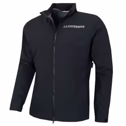 J.Lindeberg Mens Bridge Padded Waterproof Golf Rain Jacket - XXL, Black