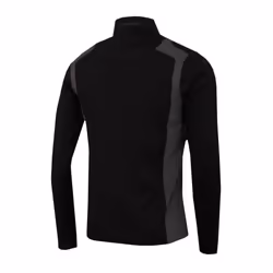 J.Lindeberg Mens Lukas Quarter Zip Mid Layer Soft Golf Sweater - XL, Black