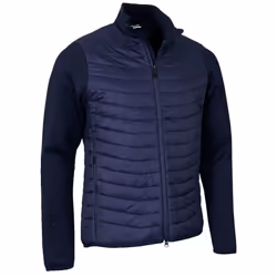 J.Lindeberg Mens Holden Quilt Hybrid Water Repellent Golf Jacket - L, JL Navy