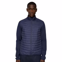 J.Lindeberg Mens Holden Quilt Hybrid Water Repellent Golf Jacket - M, JL Navy