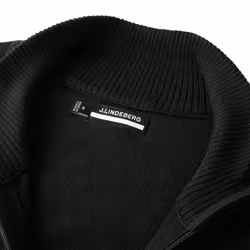 J.Lindeberg Mens Merino Blend Turtleneck 1/2 Zip Golf Sweater - M, Black