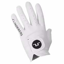 J.Lindeberg Mens Ron Cabretta Leather Left Hand Golf Glove - L, White