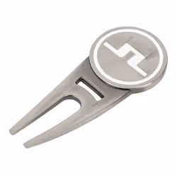 J.Lindeberg Mens Unique Brushed Silver Contrast Gift Box Golf Divot Tool - One Size, White