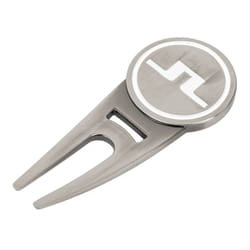J.Lindeberg Mens Unique Brushed Silver Contrast Gift Box Golf Divot Tool - One Size, White